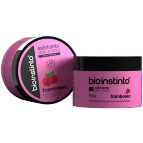 ESFOLIANTE ROSTO E CORPO BIO INSTINTO 300G FRAMBOESA