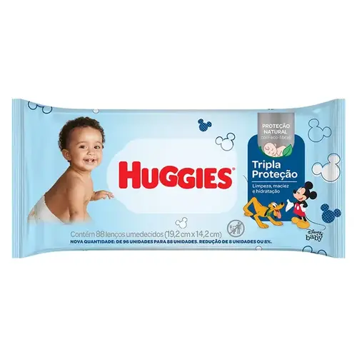 LENCO UMED HUGGIES TRIPLA PROTECAO 88 UN