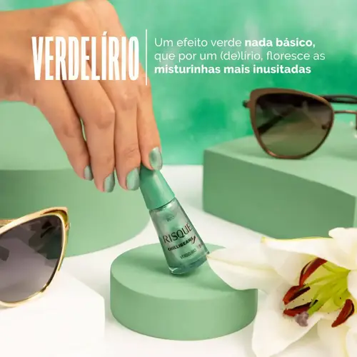 ESMALTE RISQUE CHILLIBEANS METALICO - VERDELIRIO