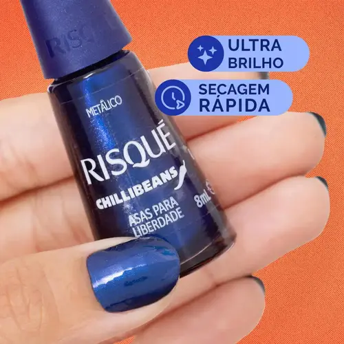 ESMALTE RISQUE NU METALIC ASAS PARA LIBERDADE TILLI BEANS
