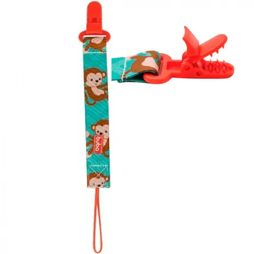 PRENDEDOR DE CHUPETA BUBA ANIMAL FUN MACACO