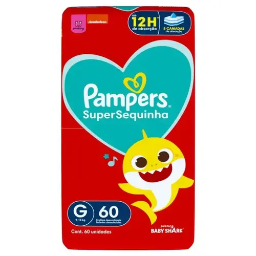 FRALDA PAMPERS SUPERSEQUINHA G 60 UN