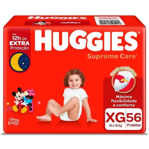 FRALDA HUGGIES SUPREME CARE HIPER XG 56UN
