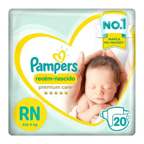 FRALDA PAMPERS PREMIUM CARE RN 20 UN