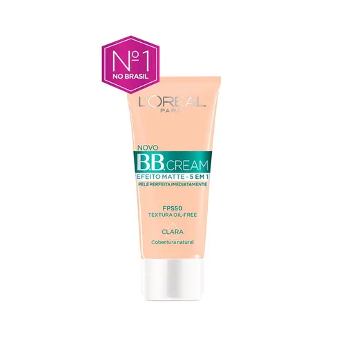 BB CREAM LOREAL EFEITO MATTE 5EM1 FPS 50 BASE CLARA 30ML