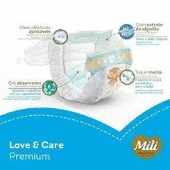 FRALDA MILI LOVE&CARE JUMBO RN 30UN