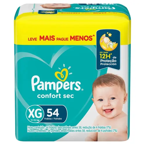 FRALDA PAMPERS CONFORTSEC XG 5