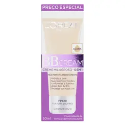 BB CREAM LOREAL 5EM1 FPS 20 BASE CLARA 30ML