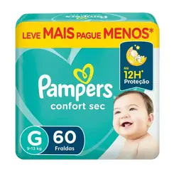 FRALDA PAMPERS CONFORTSEC G 60
