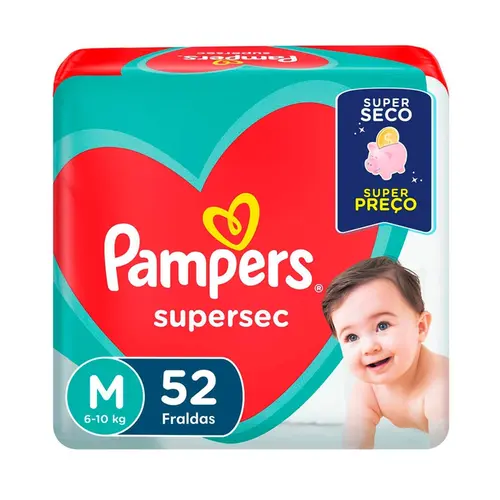 FRALDA PAMPERS SUPERSEC M 52