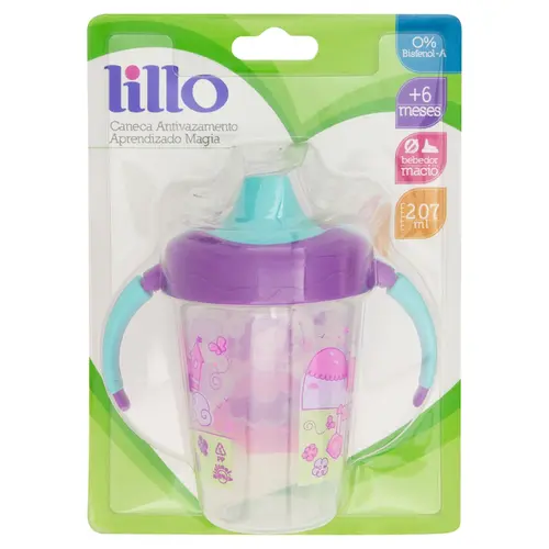 CANECA LILLO ANTIVAZAMENTO MAGIA 6MESES+ UNICORNIO 207ML
