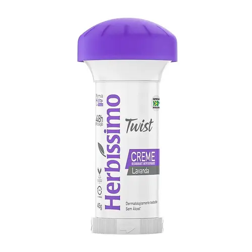 DESODORANTE HERBISSIMO TWIST CREME 45G LAVANDA