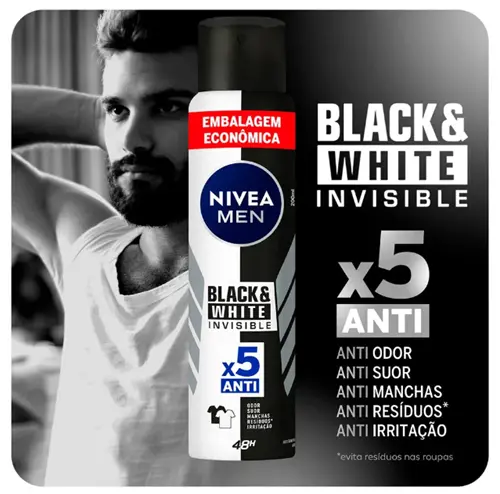 DES NIVEA AERO 200 ML MEM BLACK WHITE INVISIBLE