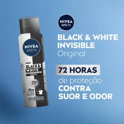 DESODORANTE NIVEA  AERO 150 ML BLACK&WHITE MEN INVISIBLE