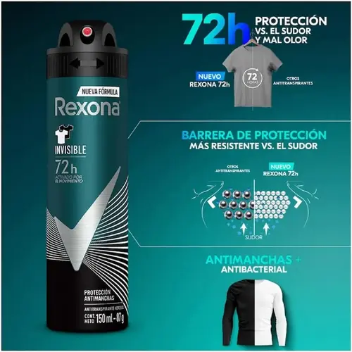 DES REXONA AERO 150 ML MEN INVISIBLE