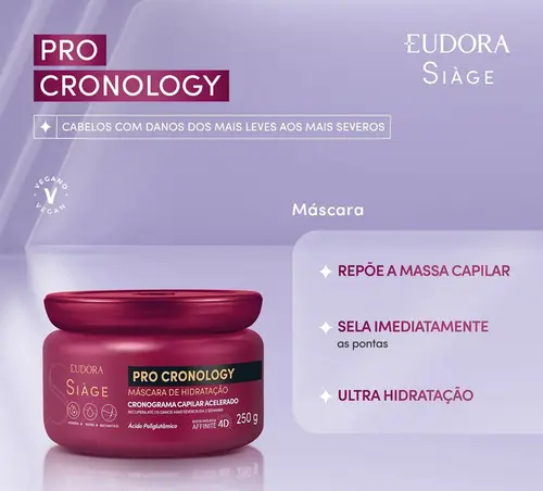 MASC HIDRATACAO EUDORA SIAGE 250G PRO CRONOLOGY