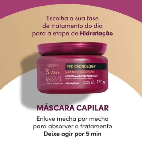 MASC HIDRATACAO EUDORA SIAGE 250G PRO CRONOLOGY