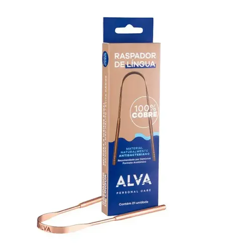 RASPADOR DE LINGUA EM COBRE ALVA ADULTO ALVA