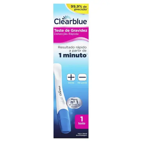 TESTE CLEARBLUE 1 MINUTO DETEC RAPIDA