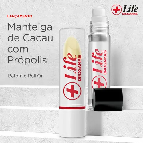 LIFE DROGAMAIS MANTEIGA DE CACAU ROLON 5 ML