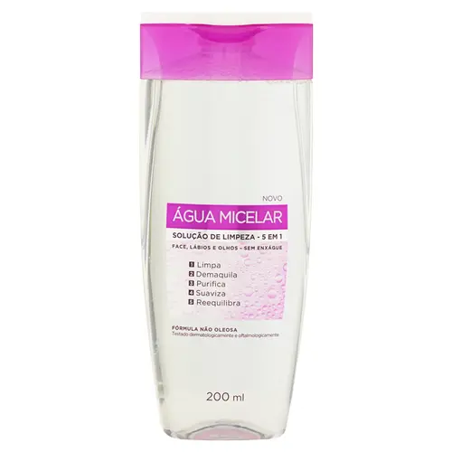 LOREAL AGUA MICELAR  SOLUCAO DE LIMPEZA 5 EM 1 200ML