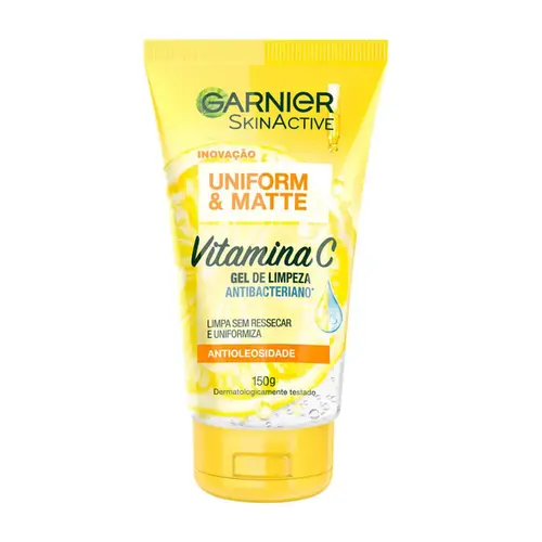 GEL DE LIMPEZA GARNIER UNIFORM MATTE VIT C 150 GR