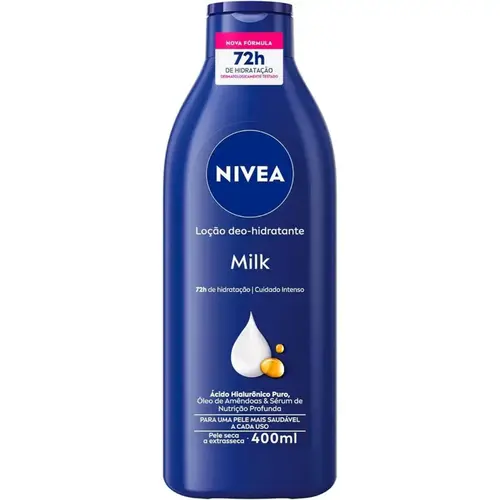 LOCAO DEO-HIDRATANTE NIVEA CORPORAL MILK 400 ML PELE SECA E EXTRASSECA