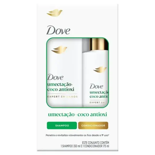 KIT DOVE SH 350 ML+COND 175 ML UMECTACAO+COCO+ANTIO