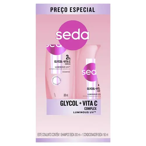 KIT SEDA SH 300 ML+COND 190 ML GLYCOL+VITA C COMPLEX LUMINOU