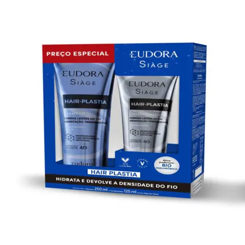 KIT EUDORA SIAGE SH 250 ML+COND 125 ML HAIR PLASTIA