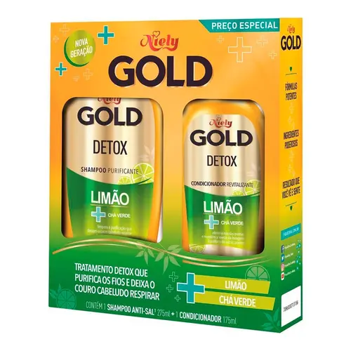 KIT NIELY GOLD SH 275ML + COND 175ML LIMAO+CHA VERDE