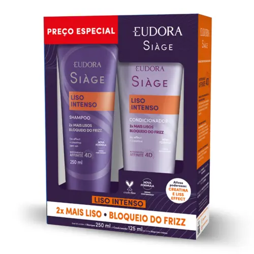KIT EUDORA SIAGE SH 250 ML + COND 125 ML LISO INTENSO