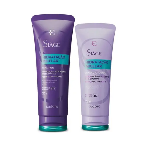 KIT EUDORA SIAGE SH 250 ML+COND 200 ML HIDRATACAO MICELAR