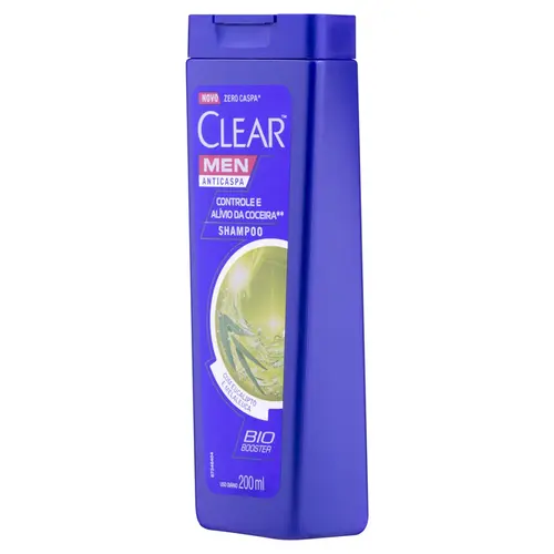 SHAMPOO CLEAR MEN ANTICASPA 200 ML CONTROLE E ALIVIO DA COCEIRA