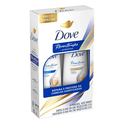 KIT DOVE SH 400 ML+COND 200 ML RECONSTRUCAO COMPLETA