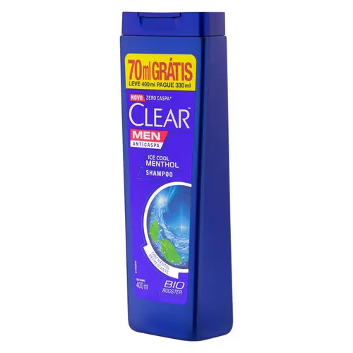 SHAMPOO CLEAR MEN ANTICASPA LEVE 400 ML PAGUE 330ML ICE COOL MENTHOL