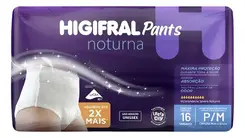 ROUPA INTIMA HIGIFRAL PANTS NOTURNA MEGA P/M 16 UN