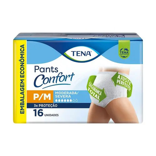 FRALDA TENA PANTS CONFORT P/M 16UN