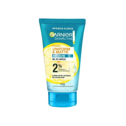 GEL LIMPEZA  ANTIACNE UNIFORM MATTE GARNIER 150G