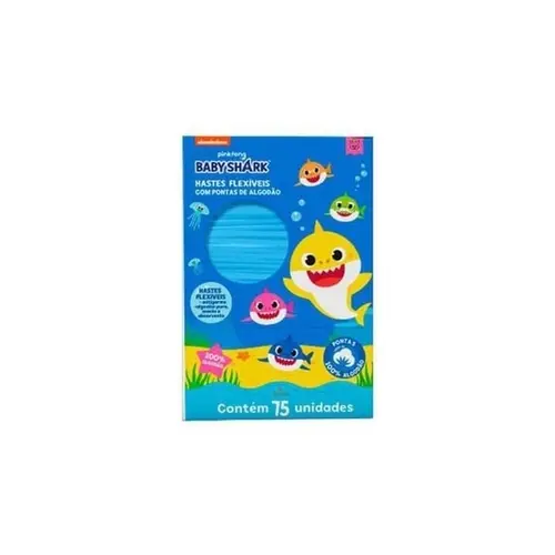 HASTES FLEXIVEIS CREMER BABY SHARK C/ 75 UN
