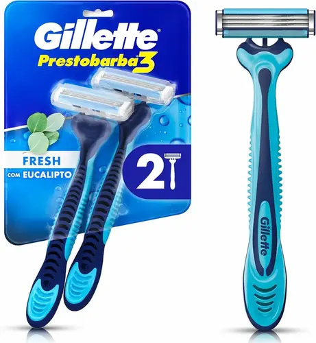 APARELHO GILLETTE PRESTOBARBA3 COOL C/2UN