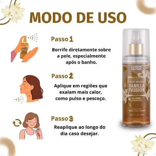 BODY SPLASH KISS NEW YORK 200 ML VANILLA PASSION