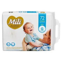 FRALDA MILI LOVE CARE PREMIUM GIGA G 72 UN