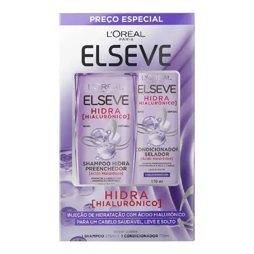 KIT ELSEVE SH 375ML + COND 170 ML HIALURONICO
