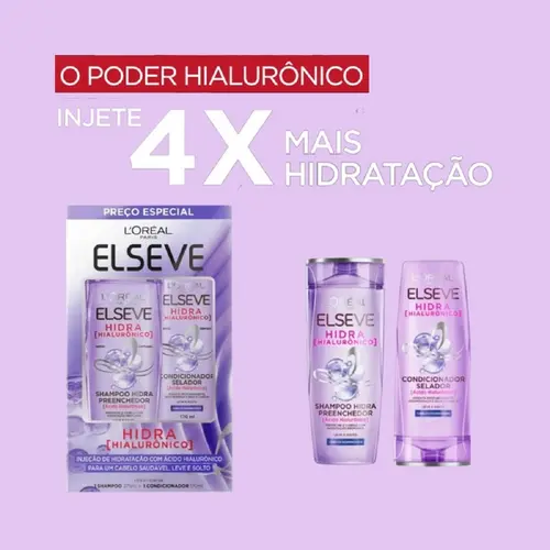 KIT ELSEVE SH 375ML + COND 170 ML HIALURONICO