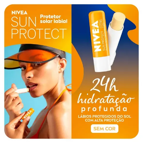 PROTETOR LABIAL NIVEA SUN PROTECT 30FPS 4,8G