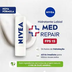 PROTETOR LABIAL NIVEA MED REPAIR FPS15 4,8G