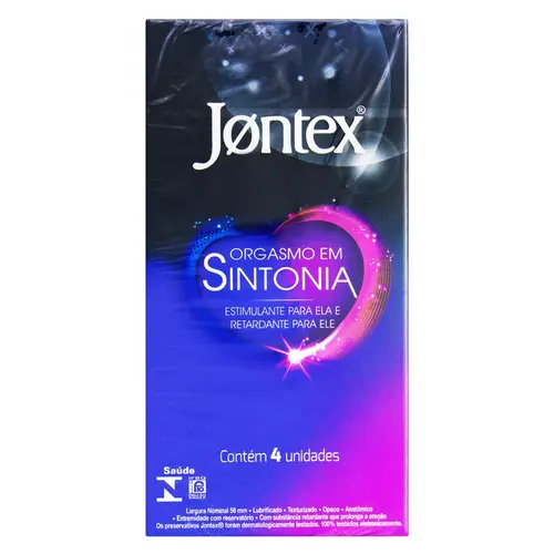 PRESERVATIVO JONTEX 4UN ORGASMO EM SINTONIA