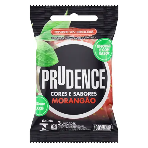 PRESERVATIVO PRUDENCE 3 UN SABOR MORANGAO