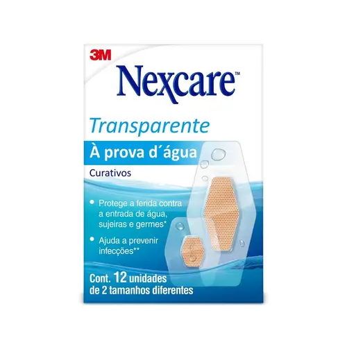 CURATIVO NEXCARE TRANSPARENTE A PROVA DAGUA 12UN